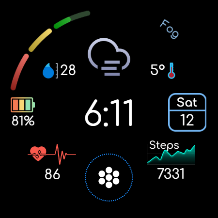 Digital Watchface D14 screenshot