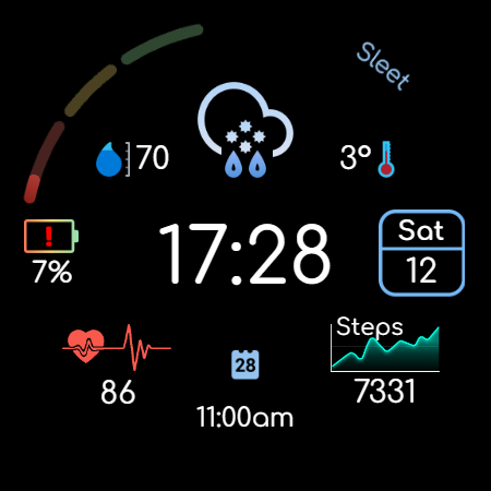 Digital Watchface D14 screenshot