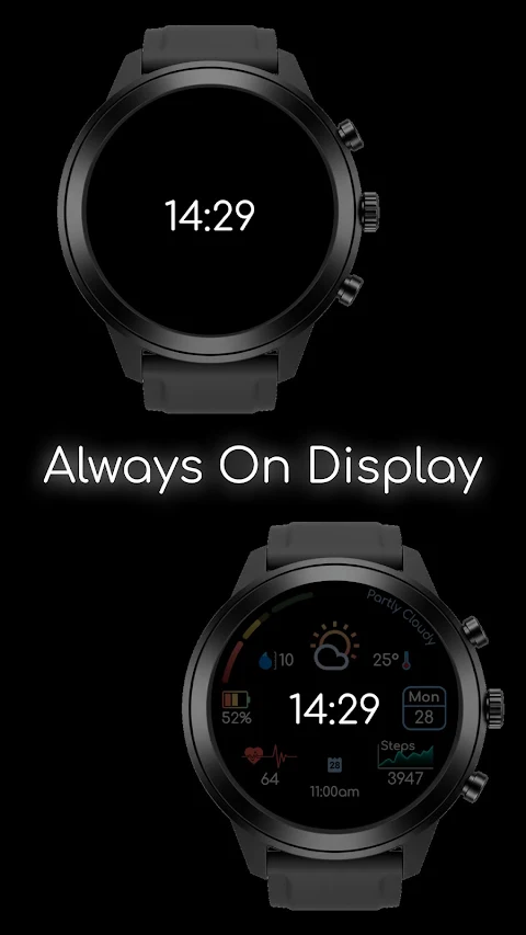 Digital Watchface D14 screenshot