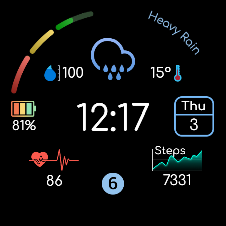Digital Watchface D14 screenshot