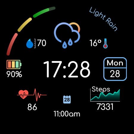 Digital Watchface D14 screenshot