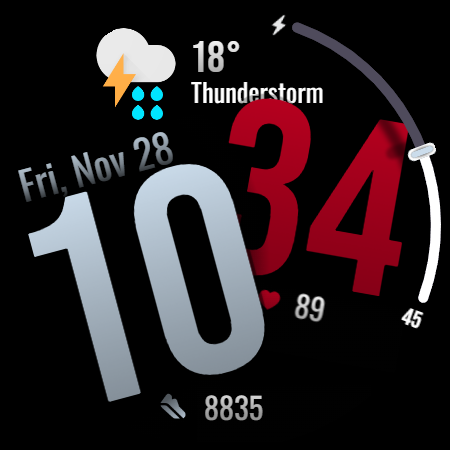 Digital Watchface D24 screenshot