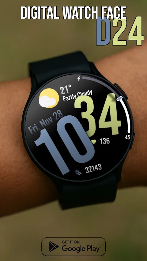 Digital Watchface D24 screenshot