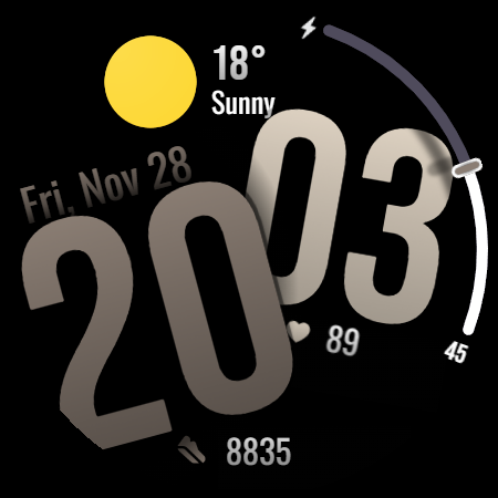 Digital Watchface D24 screenshot