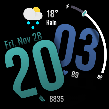 Digital Watchface D24 screenshot