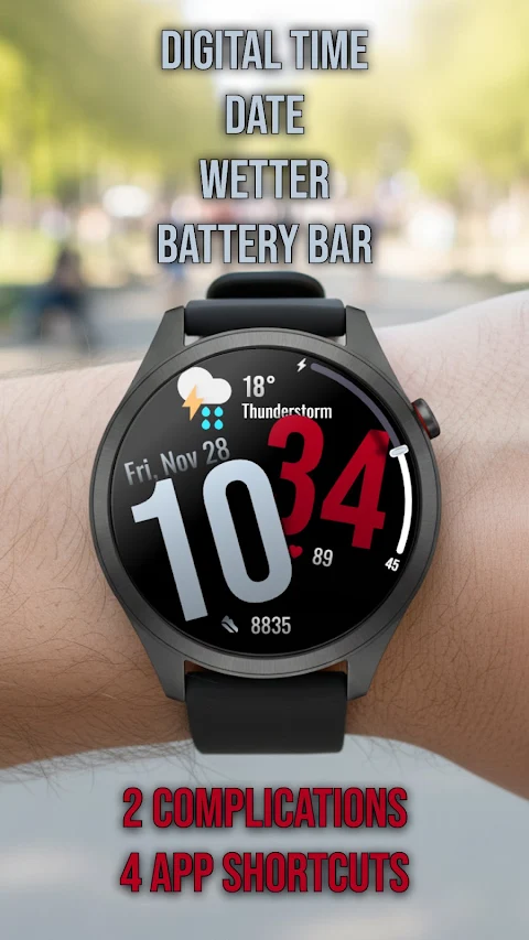 Digital Watchface D24 screenshot