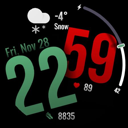 Digital Watchface D24 screenshot