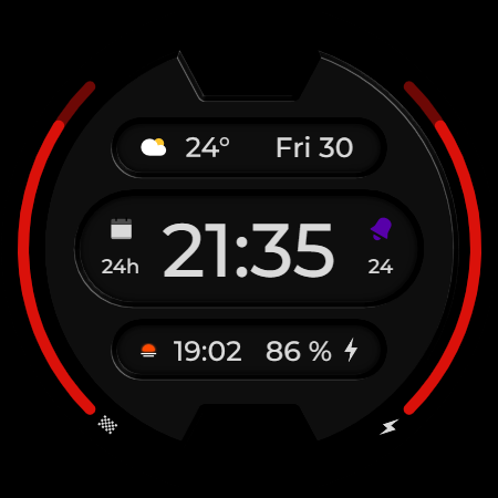 DADAM56: Digital Watch Face screenshot