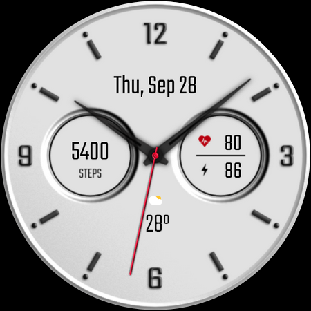 DADAM58W: Analog Watch Face screenshot