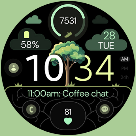 Digital Tree v3 Watch Face screenshot
