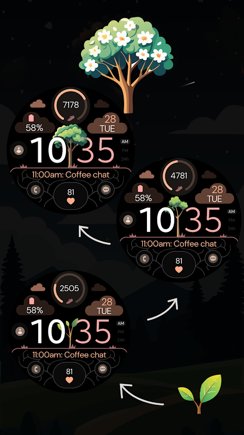 Digital Tree v3 Watch Face screenshot