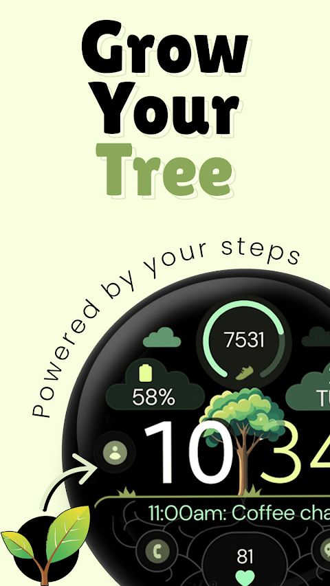 Digital Tree v3 Watch Face screenshot