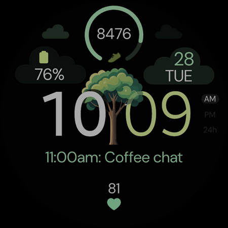 Digital Tree v3 Watch Face screenshot