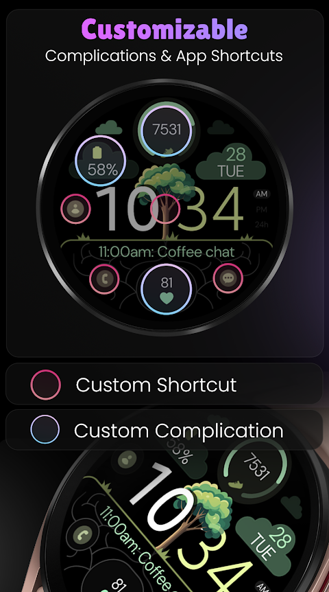 Digital Tree v3 Watch Face screenshot