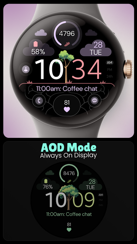 Digital Tree v3 Watch Face screenshot