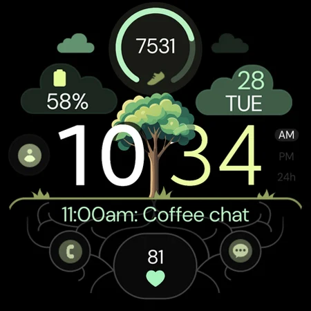 Digital Tree v3 Watch Face screenshot