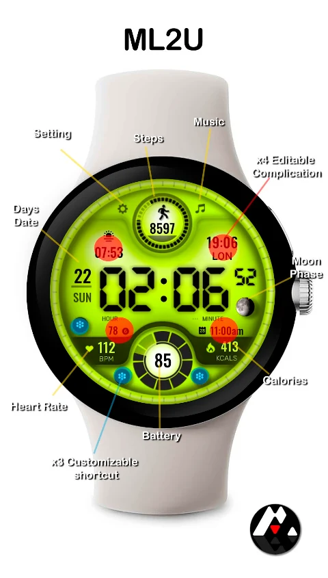 ML2U 166 Watch Face screenshot