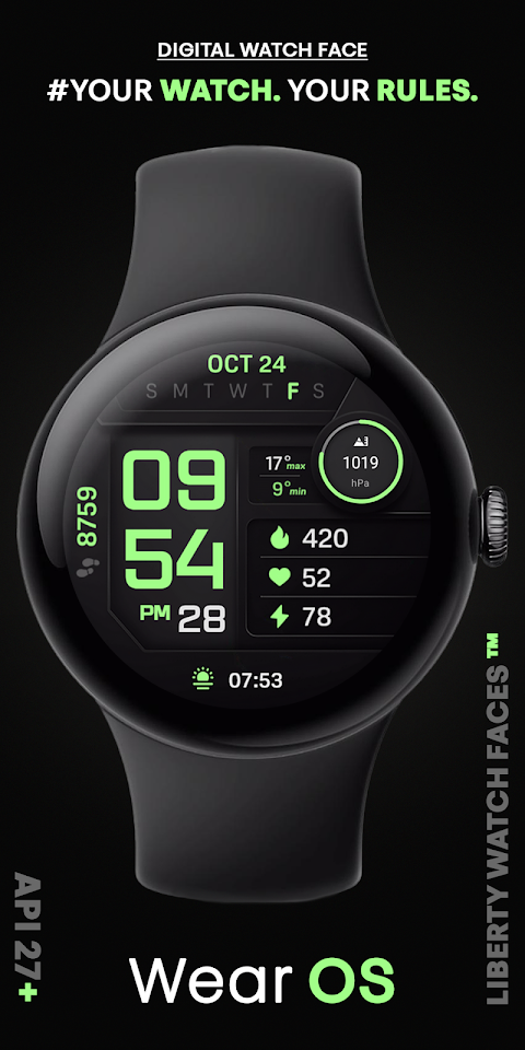 PIXEL INSTINCT 3 Watch Face screenshot