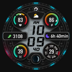 PRADO 74 Digital Watch Face