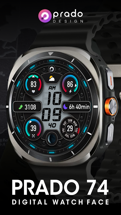 PRADO 74 Digital Watch Face screenshot