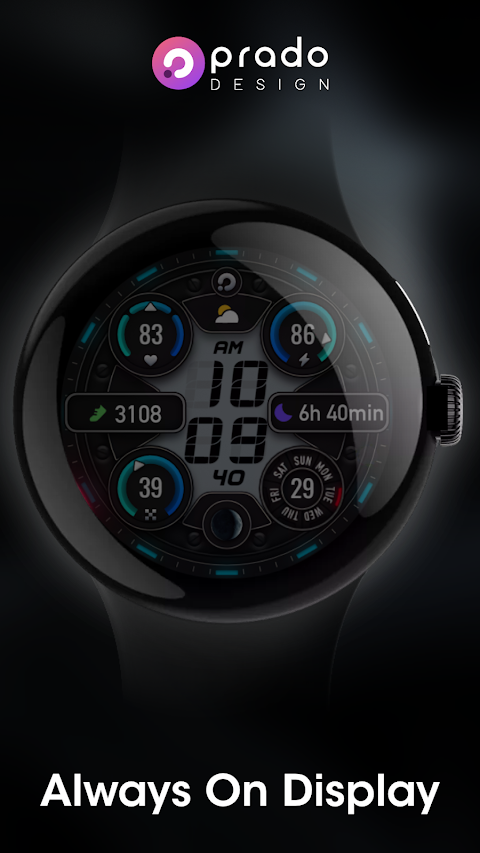 PRADO 74 Digital Watch Face screenshot