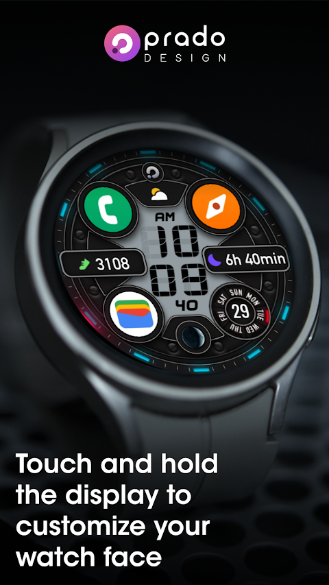 PRADO 74 Digital Watch Face screenshot