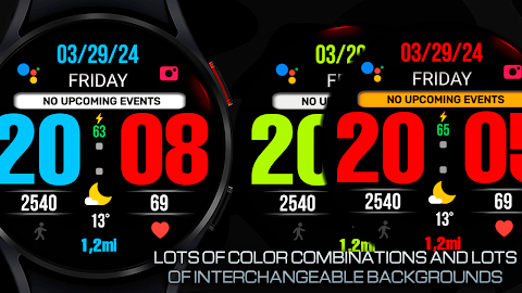 BIG 24 Digital Watchface screenshot