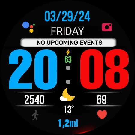 BIG 24 Digital Watchface screenshot