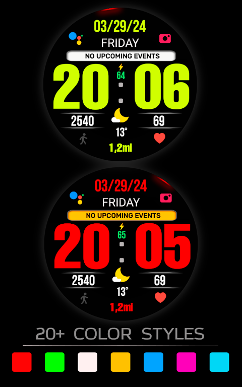 BIG 24 Digital Watchface screenshot