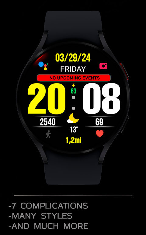 BIG 24 Digital Watchface screenshot
