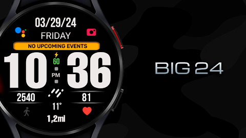 BIG 24 Digital Watchface screenshot