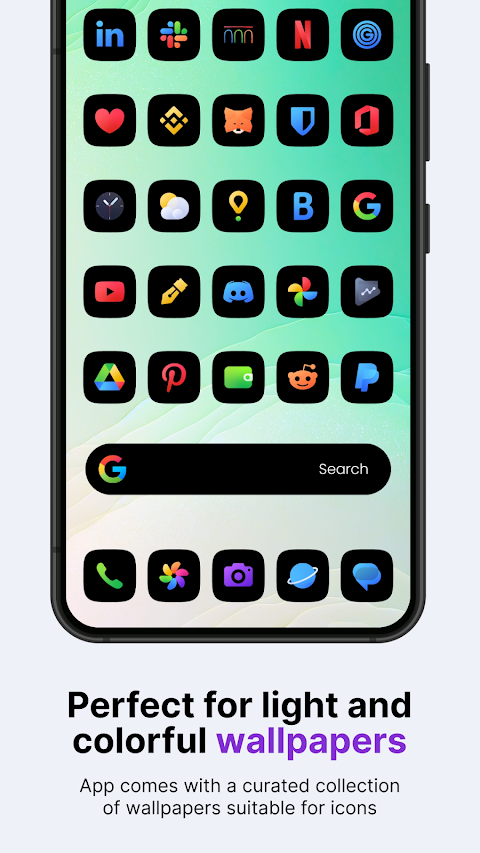 Ares Black: Dark Icon Pack screenshot