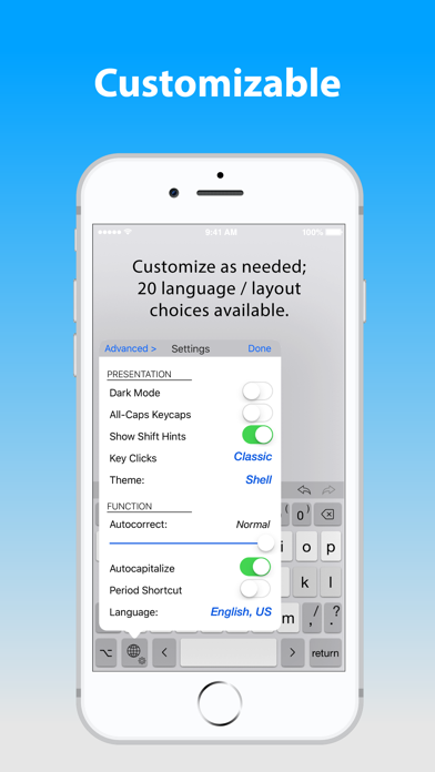 Typefinity Keyboard & Numbers screenshot