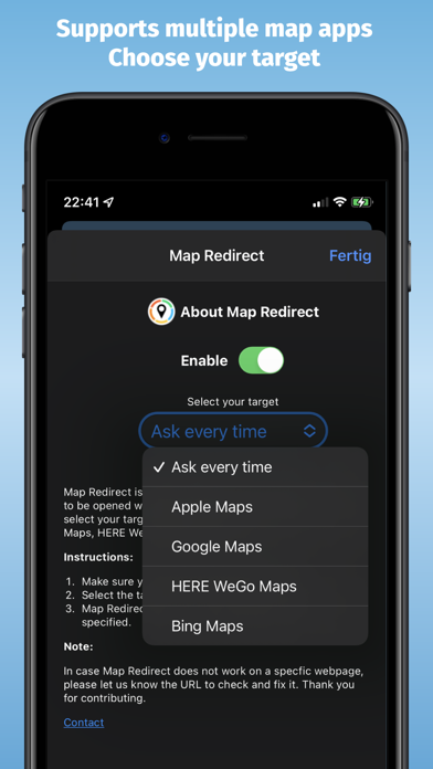 Map Redirect for Map Links screenshot