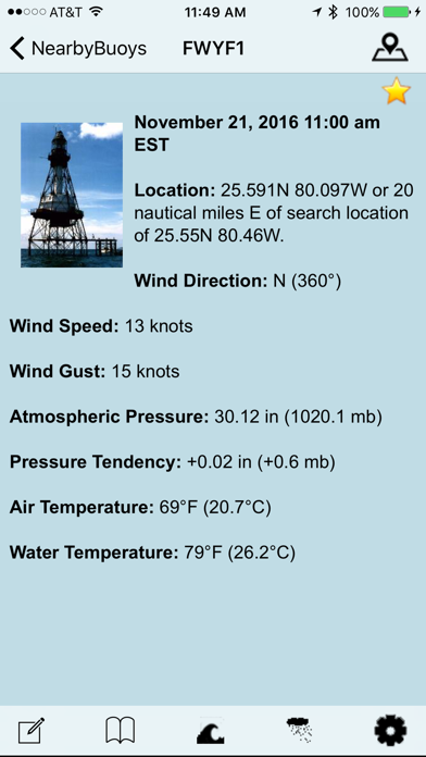 NOAA Buoy and Tide Data screenshot