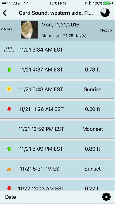 NOAA Buoy and Tide Data screenshot