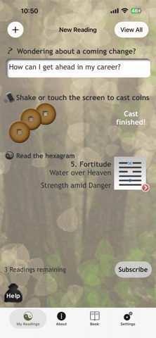 iChing Pocket App of Wisdom screenshot