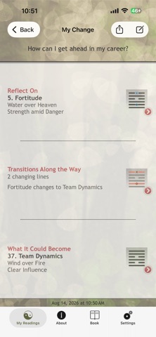 iChing Pocket App of Wisdom screenshot
