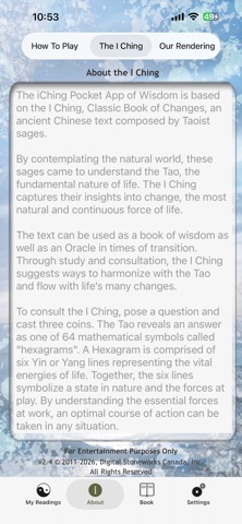 iChing Pocket App of Wisdom screenshot