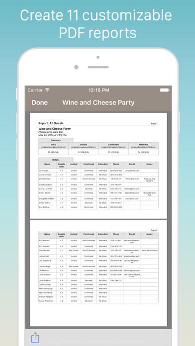 Guest List Organizer Pro screenshot