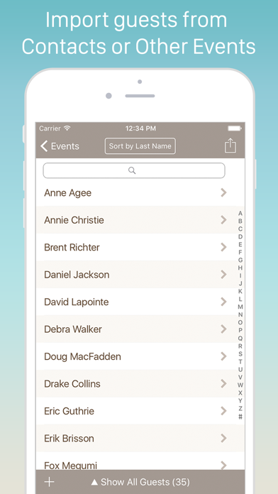 Guest List Organizer Pro screenshot