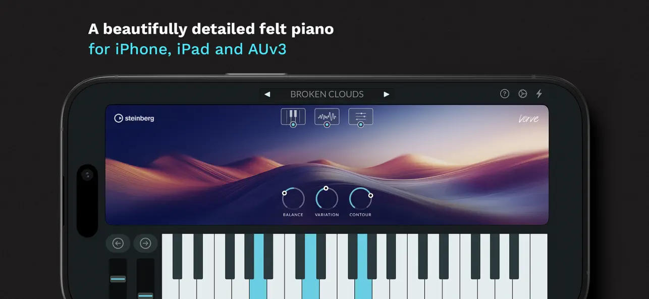 Verve – Felt Piano App & AUv3 screenshot