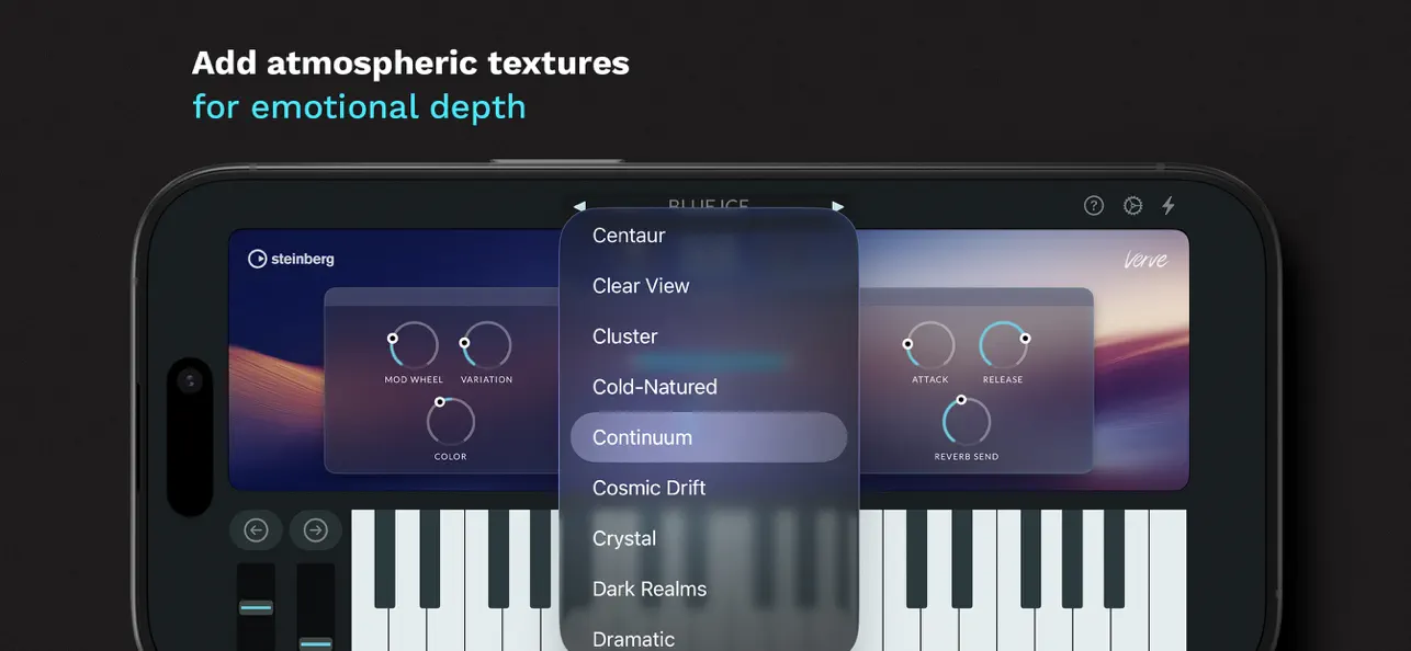 Verve – Felt Piano App & AUv3 screenshot