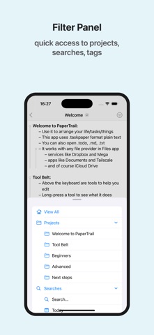 PaperTrail: TaskPaper Client screenshot