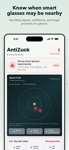 Antizuck Smart Glasses Scanner screenshot