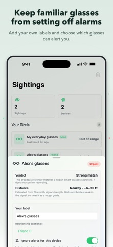 Antizuck Smart Glasses Scanner screenshot