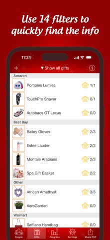 The Christmas Gift List Pro screenshot