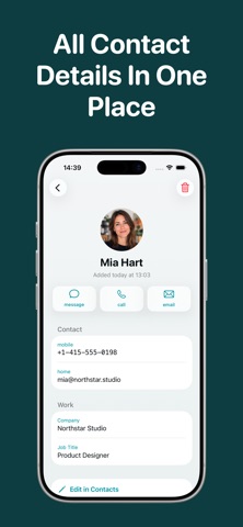 Recent Contacts Timeline screenshot