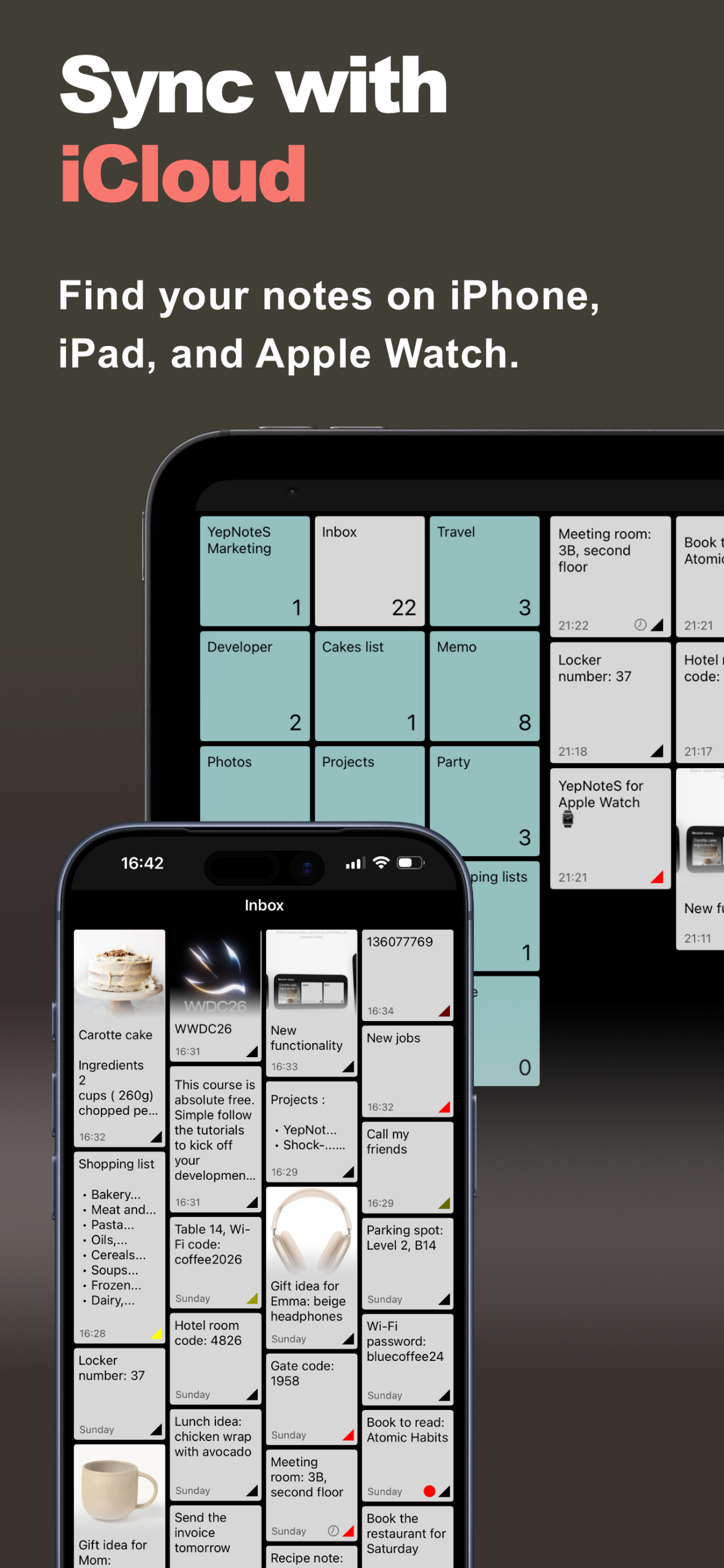 YepNotes screenshot