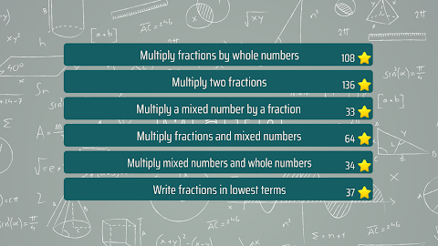 Multiplying Fractions Trainer screenshot